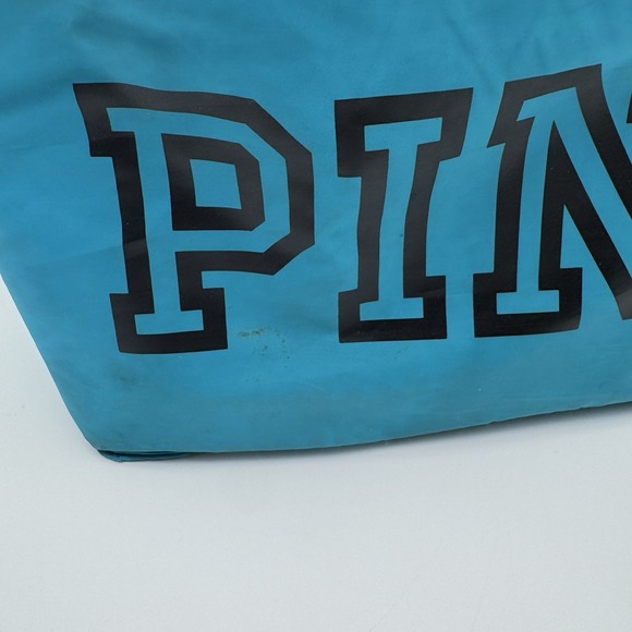 Victoria's Secret PINK Y2K Blue Lunch Bag Cooler Tote Dog Charm Retro Logo - Picture 3 of 8